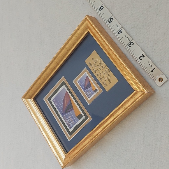 US AIR FORCE ACADEMY 1st day of issue framed POSTAGE STAMP and LAPEL PIN - Picture 10 of 11